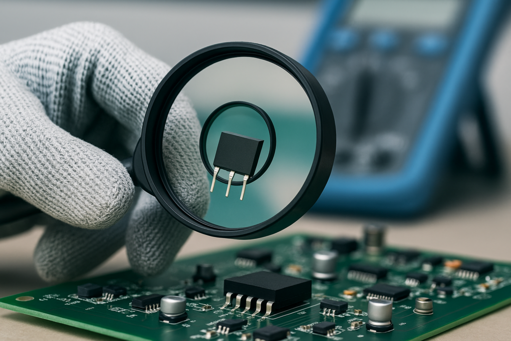 Inspection visuelle d’un composant électronique sur circuit imprimé – sécuriser achat de composants électroniques
